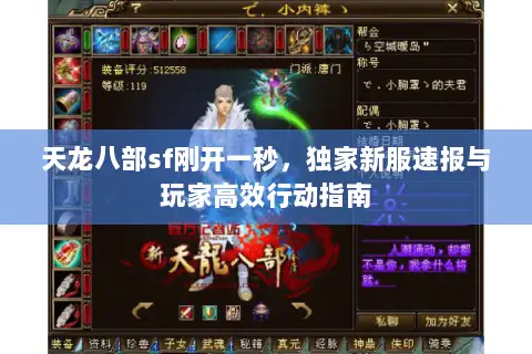 天龙八部sf刚开一秒,独家新服速报与玩家高效行动指南 天龙八部sf刚开一秒,独家新服速报与玩家高效行动指南