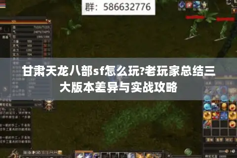 甘肃天龙八部sf怎么玩?老玩家总结三大版本差异与实战攻略 甘肃天龙八部sf怎么玩?老玩家总结三大版本差异与实战攻略