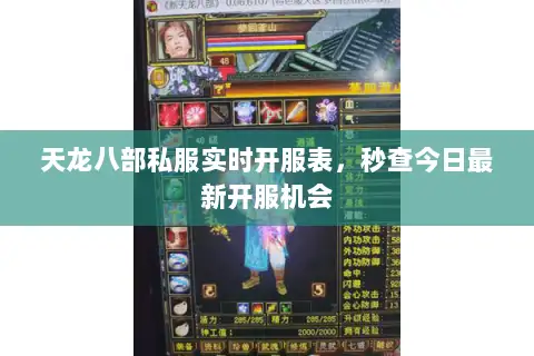天龙八部私服实时开服表，秒查今日最新开服机会