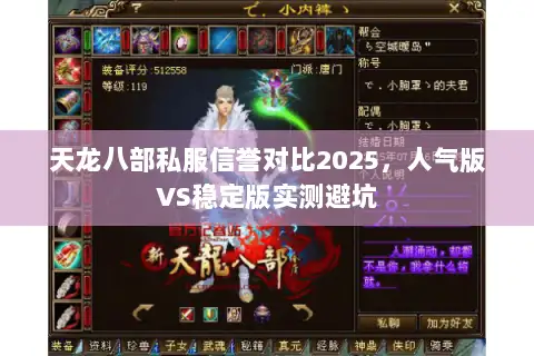 天龙八部私服信誉对比2025，人气版VS稳定版实测避坑