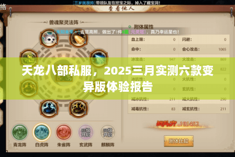 天龙八部私服,2025三月实测六款变异版体验报告 天龙八部私服,2025三月实测六款变异版体验报告