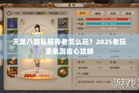 天龙八部私服养老怎么玩？2025老玩家亲测省心攻略