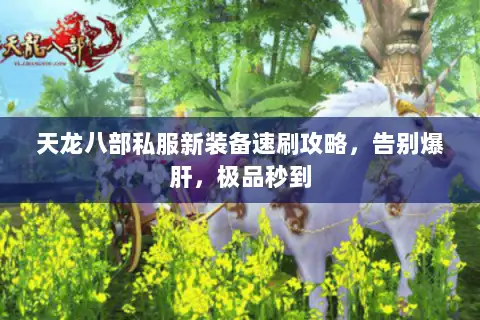 天龙八部私服新装备速刷攻略，告别爆肝，极品秒到