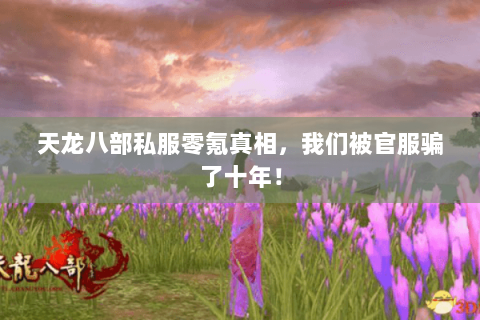 天龙八部私服零氪真相，我们被官服骗了十年！