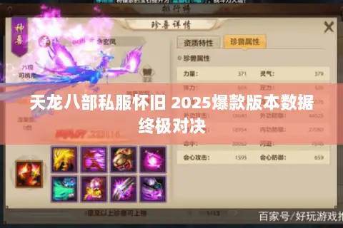 天龙八部私服怀旧 2025爆款版本数据终极对决 天龙八部私服怀旧 2025爆款版本数据终极对决