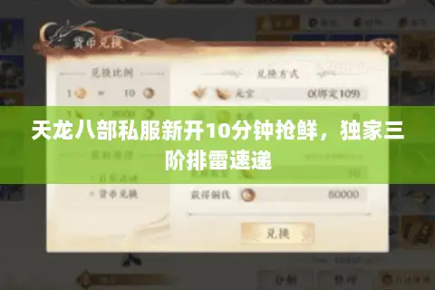 天龙八部私服新开10分钟抢鲜，独家三阶排雷速递