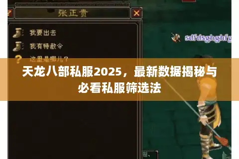 天龙八部私服2025，最新数据揭秘与必看私服筛选法