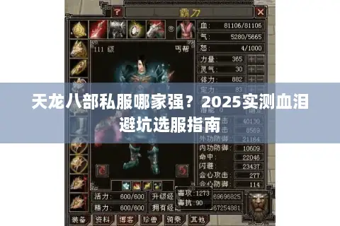 天龙八部私服哪家强?2025实测血泪避坑选服指南 天龙八部私服哪家强?2025实测血泪避坑选服指南