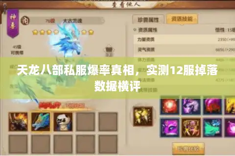 天龙八部私服爆率真相,实测12服掉落数据横评 天龙八部私服爆率真相,实测12服掉落数据横评