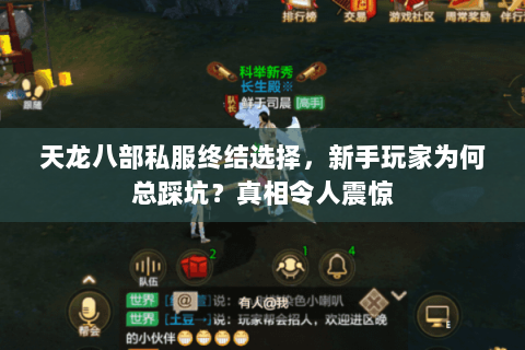 天龙八部私服终结选择，新手玩家为何总踩坑？真相令人震惊