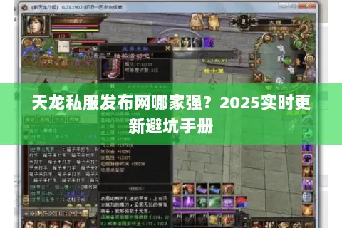 天龙私服发布网哪家强？2025实时更新避坑手册