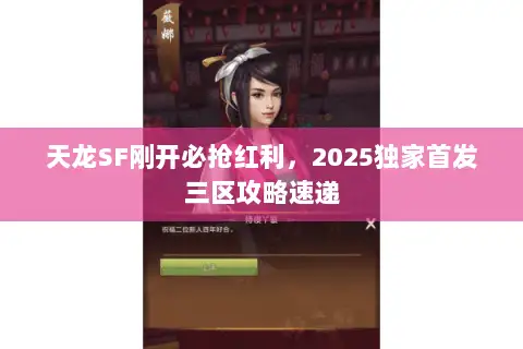 天龙SF刚开必抢红利，2025独家首发三区攻略速递