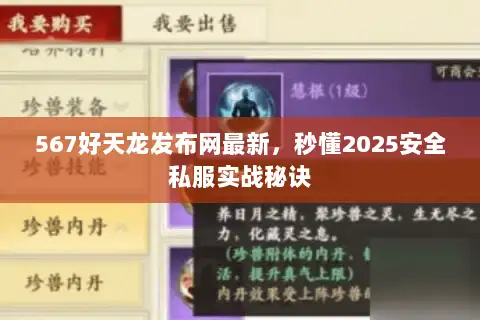 567好天龙发布网最新,秒懂2025安全私服实战秘诀 567好天龙发布网最新,秒懂2025安全私服实战秘诀