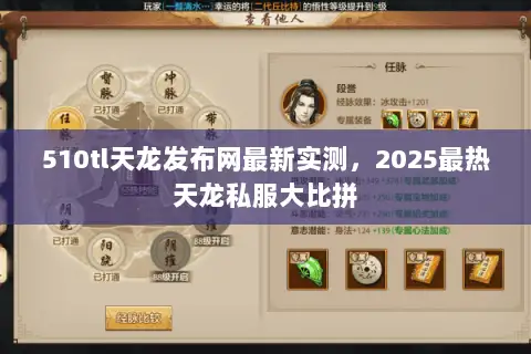 510tl天龙发布网最新实测，2025最热天龙私服大比拼
