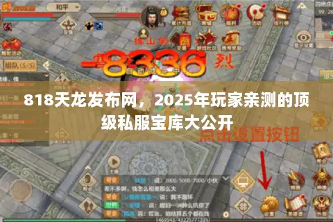 818天龙发布网，2025年玩家亲测的顶级私服宝库大公开