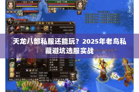 天龙八部私服还能玩？2025年老鸟私藏避坑选服实战