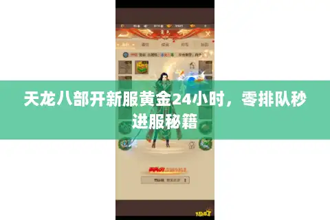 天龙八部开新服黄金24小时，零排队秒进服秘籍