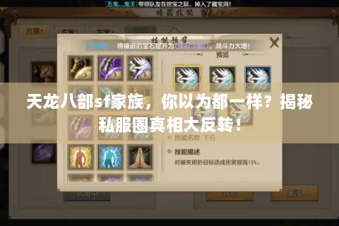 天龙八部sf家族,你以为都一样?揭秘私服圈真相大反转! 天龙八部sf家族,你以为都一样?揭秘私服圈真相大反转!