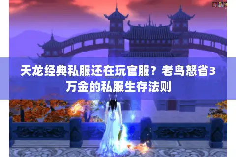 天龙经典私服还在玩官服？老鸟怒省3万金的私服生存法则
