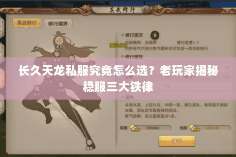 长久天龙私服究竟怎么选?老玩家揭秘稳服三大铁律 长久天龙私服究竟怎么选?老玩家揭秘稳服三大铁律