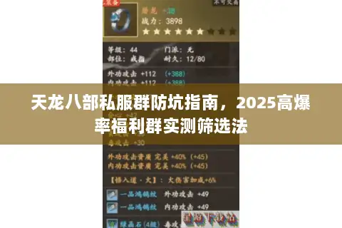 天龙八部私服群防坑指南,2025高爆率福利群实测筛选法 天龙八部私服群防坑指南,2025高爆率福利群实测筛选法