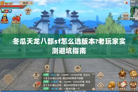 冬瓜天龙八部sf怎么选版本?老玩家实测避坑指南