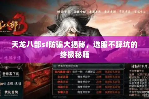 天龙八部sf防骗大揭秘，选服不踩坑的终极秘籍