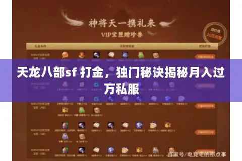 天龙八部sf 打金，独门秘诀揭秘月入过万私服