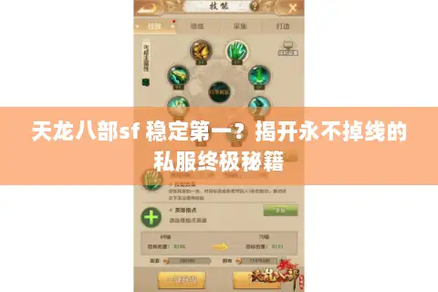 天龙八部sf 稳定第一？揭开永不掉线的私服终极秘籍