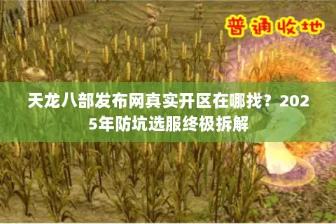 天龙八部发布网真实开区在哪找？2025年防坑选服终极拆解