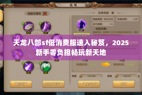 天龙八部sf低消费服速入秘笈,2025新手零负担畅玩新天地 天龙八部sf低消费服速入秘笈,2025新手零负担畅玩新天地