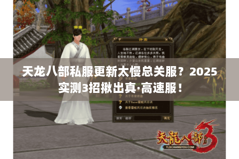 天龙八部私服更新太慢总关服?2025实测3招揪出真·高速服! 天龙八部私服更新太慢总关服?2025实测3招揪出真·高速服!