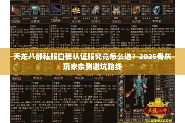 天龙八部私服口碑认证服究竟怎么选？2025骨灰玩家亲测避坑路线