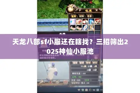 天龙八部sf小服还在瞎找？三招筛出2025神仙小服池