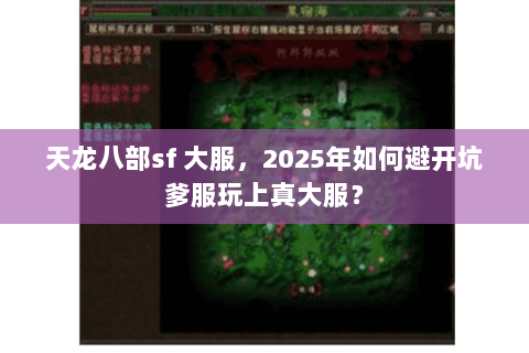 天龙八部sf 大服，2025年如何避开坑爹服玩上真大服？