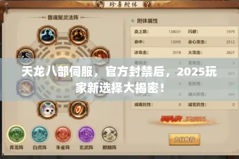 天龙八部伺服，官方封禁后，2025玩家新选择大揭密！