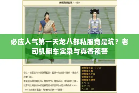 必应人气第一天龙八部私服竟是坑?老司机翻车实录与真香预警 必应人气第一天龙八部私服竟是坑?老司机翻车实录与真香预警