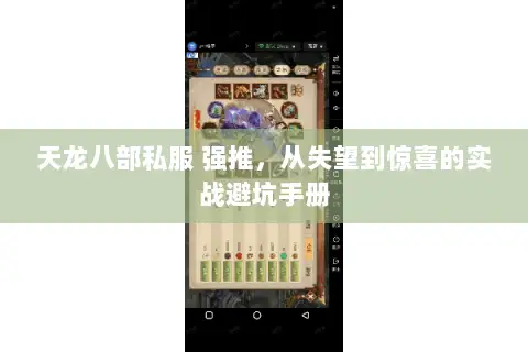 天龙八部私服 强推,从失望到惊喜的实战避坑手册 天龙八部私服 强推,从失望到惊喜的实战避坑手册