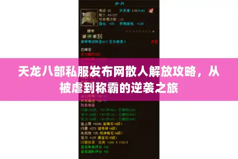 天龙八部私服发布网散人解放攻略，从被虐到称霸的逆袭之旅