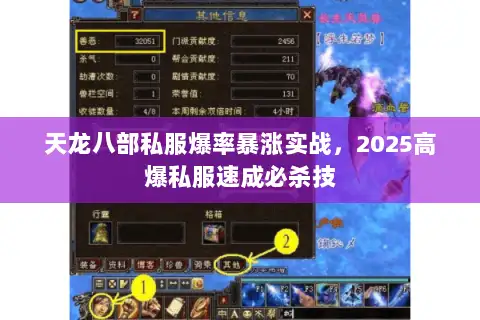 天龙八部私服爆率暴涨实战，2025高爆私服速成必杀技