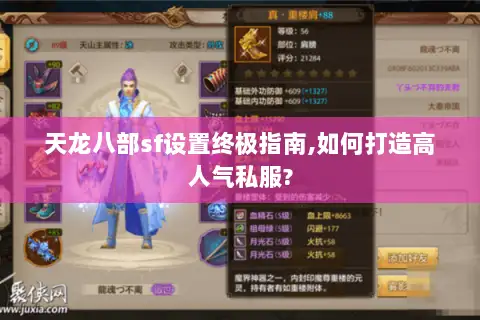 天龙八部sf设置终极指南,如何打造高人气私服? 天龙八部sf设置终极指南,如何打造高人气私服?