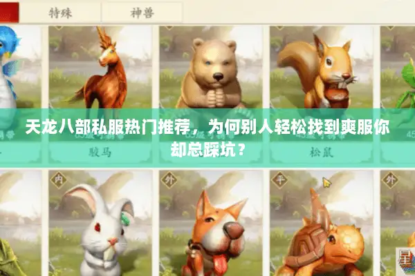 天龙八部私服热门推荐，为何别人轻松找到爽服你却总踩坑？
