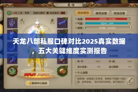 天龙八部私服口碑对比2025真实数据，五大关键维度实测报告