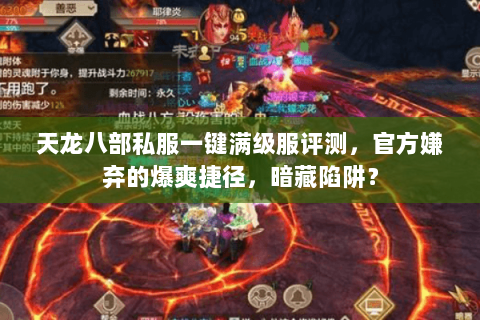 天龙八部私服一键满级服评测，官方嫌弃的爆爽捷径，暗藏陷阱？