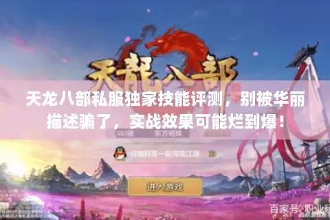 天龙八部私服独家技能评测,别被华丽描述骗了,实战效果可能烂到爆! 天龙八部私服独家技能评测,别被华丽描述骗了,实战效果可能烂到爆!