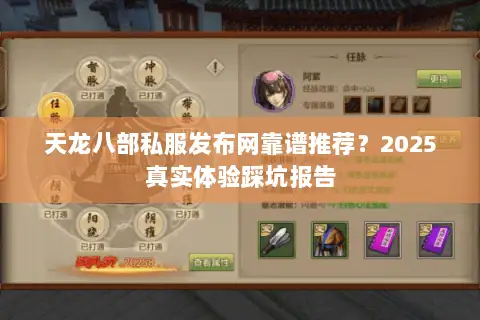 天龙八部私服发布网靠谱推荐?2025真实体验踩坑报告 天龙八部私服发布网靠谱推荐?2025真实体验踩坑报告