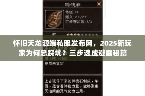 怀旧天龙源端私服发布网，2025新玩家为何总踩坑？三步速成避雷秘籍