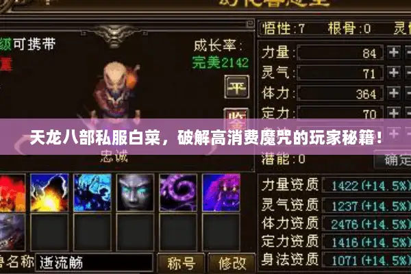 天龙八部私服白菜，破解高消费魔咒的玩家秘籍！