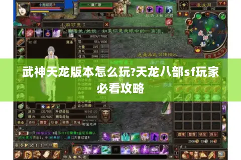 武神天龙版本怎么玩?天龙八部sf玩家必看攻略 武神天龙版本怎么玩?天龙八部sf玩家必看攻略