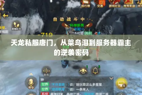 天龙私服唐门，从菜鸟泪到服务器霸主的逆袭密码